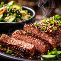 Japanese Steak with Sunomono