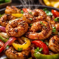 Jerk Shrimp Fajitas