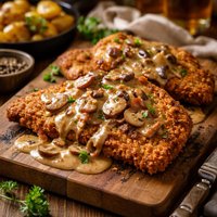 Jgerschnitzel Pork or Veal Cutlets in Mushroom Gravy