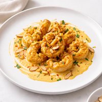 Jhinga Nisha Prawns in Saffron Cashew Nut and Almond Sauce