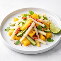 Jicama with Orange Cucumber Mango Red Chile Lime