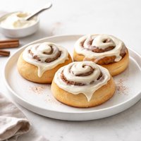 Jiffy Cinnamon Rolls with Cream Cheese Frosting