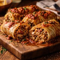 Julia Child Cabbage Stuffed with Leftover Turkey and Sausage