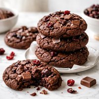 Jumbo Double Chocolate Cranberry Cookies