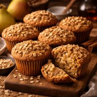 Jumbo Maple Pear Oatmeal Muffins