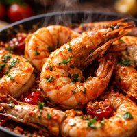 Jumbo Shrimp Buzara Style Buzara De Scampi