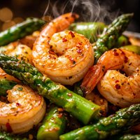 Jumbo Shrimp with Asparagus