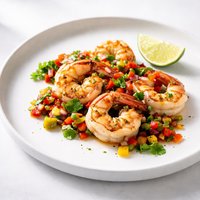 Jumbo Shrimp with Pepper Salsa