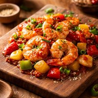 Jumbo Shrimp with Sweet and Sour Sauce