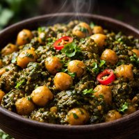 Just Right Spinach Chickpea Curry Vegan Chole Palak