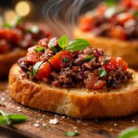 Kalamata and Tomato Crostini