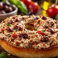 Kalamata Olive and Sun Dried Tomato Bagel Smear