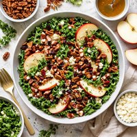 Kale and Apple Salad with Pancetta and Candied Pecans