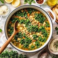 Kale and White Bean Garlic Soup