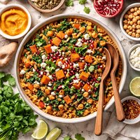 Kasha Patate Sucree or Kasha Pilaf with Sweet Potato Puree and a