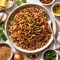 Kasha with Browned Onions and Walnuts