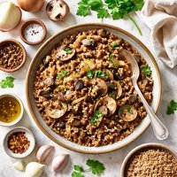 Kasha with Mushrooms and Onions