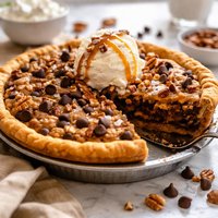 Kentucky Pie Giant Chocolate Chip Cookie Pie with Nuts