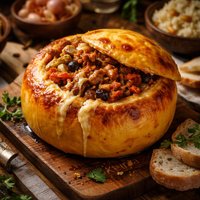 Keshi Yena Stuffed Edam Cheese