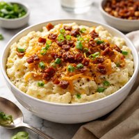 Kicked Up Bacon Cheese Mashed Potatoes