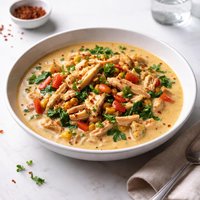 Kickin Creamy Chicken Stew in a Slow Cooker