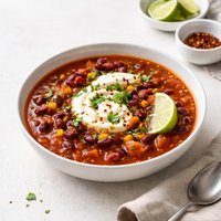 Kidney Bean Soup with Lime Yogurt
