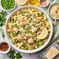 Kids Favourite Salmon Pasta with Peas