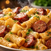 Kielbasa and Apple Pasta Bake