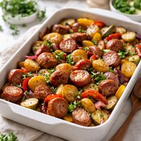Kielbasa and Vegetable Bake