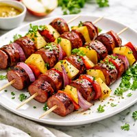 Kielbasa Apple Kabobs