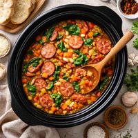 Kielbasa Bean Slow Cooker Soup