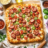 Kielbasa Biscuit Pizza