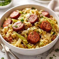 Kielbasa Cabbage and Onions Low Carb Slow Cooker Crock Pot