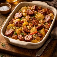 Kielbasa Casserole for Two