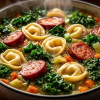 Kielbasa Kale Tortellini Soup