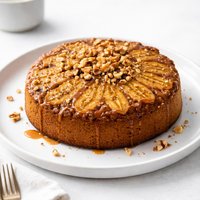 Killer Upside Down Banana Walnut Cake
