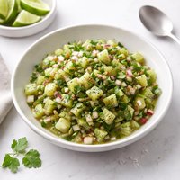 Kiwi and Tomatillo Pico De Gallo