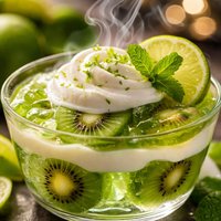 Kiwifruit Lime Jello with Yogurt
