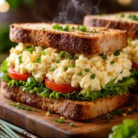 Knife Fork Egg Salad Sandwiches with Chives