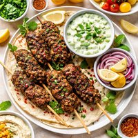 Kofte Kebabs with Cucumber Mint Sauce