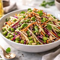 Kohlrabi Apple Edamame Slaw