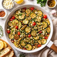 Kolokithakia Me Feta Zucchini with Feta