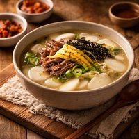 Korean Rice Cake Soup Duk Guk