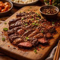 Korean Skirt Steak by Sookhee Pai of Arcadia Ca