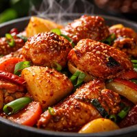 Korean Spicy Chicken and Potato Tak Toritang