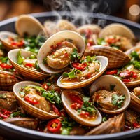 Korean Steamed Clams Appetizer