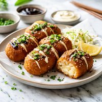Korroke with Tonkatsu Sauce Japanese Potato Croquettes with Eas