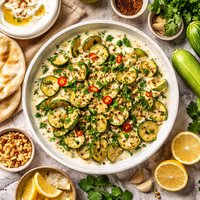 Kosa Matbukha Bi I Zabadi Egyptian Zucchini in Yoghurt Sauce