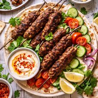 Kosta Kebabs with Chilli Yogurt