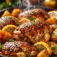 Kotopoulo Skorthato Lemon Garlic Chicken with Potatoes